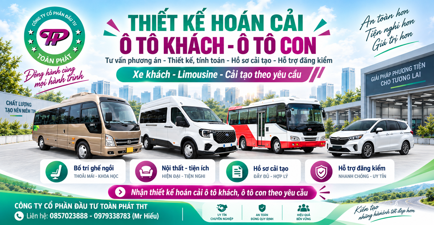 THIẾT KẾ – CẢI TẠO Ô TÔ KHÁCH, Ô TÔ CON
