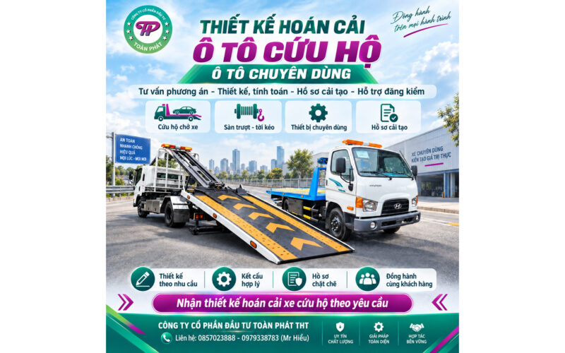 THIẾT KẾ – CẢI TẠO Ô TÔ CỨU HỘ, Ô TÔ CHUYÊN DÙNG