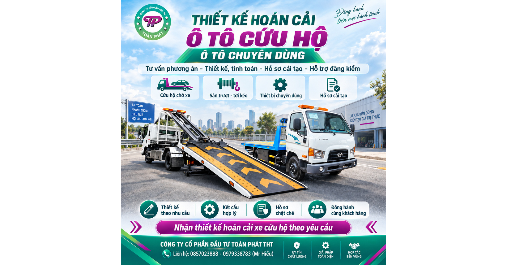 THIẾT KẾ – CẢI TẠO Ô TÔ CỨU HỘ, Ô TÔ CHUYÊN DÙNG